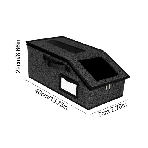 Stackable Baseball Cap Storage Box with Clear Window Holds Up to 30 Hats for Closet Organization 2