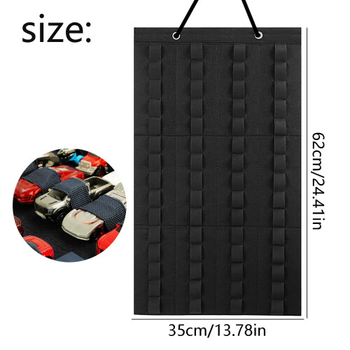 Wall-Mount Hanging Organizer Black Large Storage Box 2