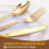 Gold Plastic Cutlery Set Heavy Duty 150 pcs 5