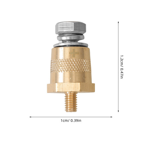 Conectores de terminal de bateria de 6 mm com polo lateral dourado 1