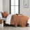 Burnt Orange Twin Quilt Set – Polyester Bedspread & Sham 3