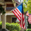 Adjustable Outdoor Flag Pole with Mounting Bracket Set 6