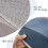 Abstract round area rug faux wool blue 4 ft 4