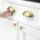 Bin Cup Drawer Pulls Brushed Gold 3 Inch 10 Pack 2