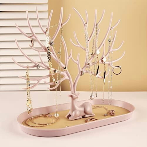 Βάση επίδειξης κοσμημάτων Antlers, κρεμαστή βάση για κρεμαστά σκουλαρίκια, κολιέ, 2