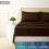 Queen Brushed Microfiber Sheet Set 4-Piece Brown 2