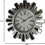 19" Inch Silver and Mirror Starburst Wall Clock 2