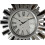 19" Inch Silver and Mirror Starburst Wall Clock 3