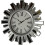 19" Inch Silver and Mirror Starburst Wall Clock 5
