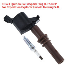 1Lot DG521 Ignition Coils+ HJFS24FP for  Expedition Explorer  Mercury 5.4L