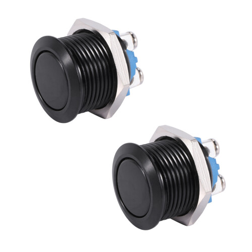 2X Horn  Horn Button Push Button  For Car 16mm 12V