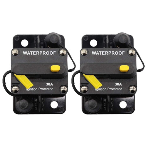 2X Disjoncteur 30 Une 12V- 48V  RéInitialisation Manuelle (30A)