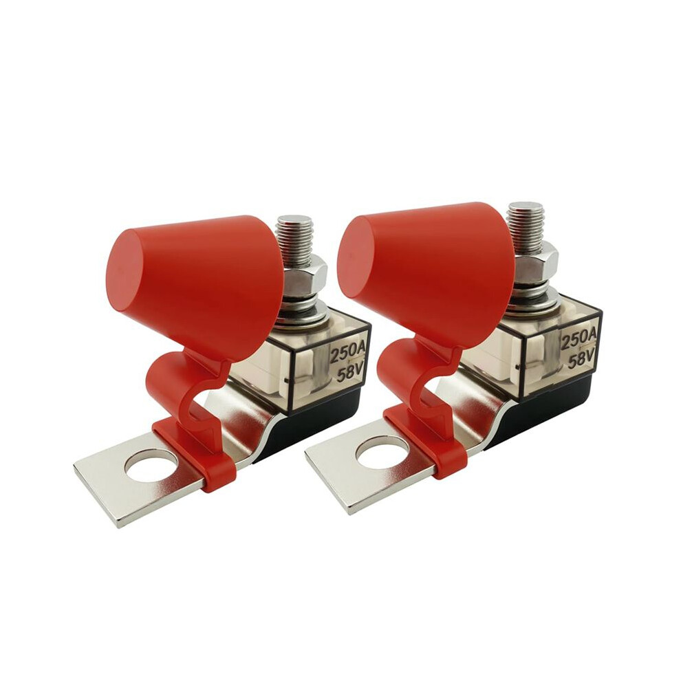 Mrbf Terminal Fuses Block Kit- 58V Max/ Ip66 Waterproof Fuse For Boats, Marine, Rvs, Solar Systems 2Pcs 250Amp 6032021081601