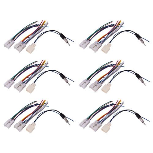 12X Auto Stereo CD DVD Kabelbaum für  mit Antennenadapterkabel