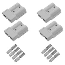 4 Pieces of Quick Connect Plug 175A 600V Battery Quick Connector Power Plug Winch Connection Grey for Maximum 1AWG Wire