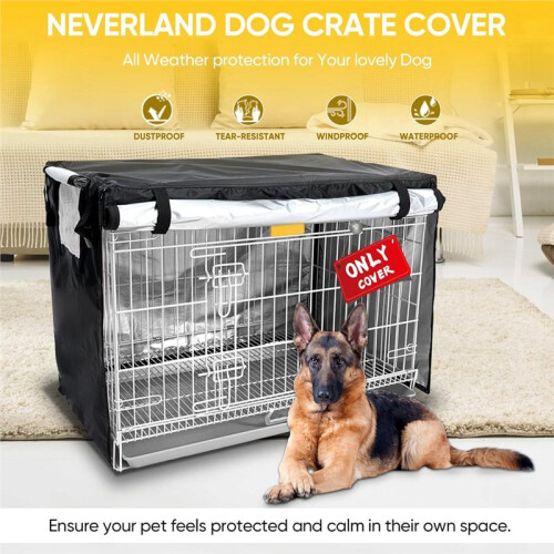Capa para Gaiola de Cachorro de 48 Polegadas - Capa Impermeável Universal para Gaiola de Cachorro em Tecido Oxford 2