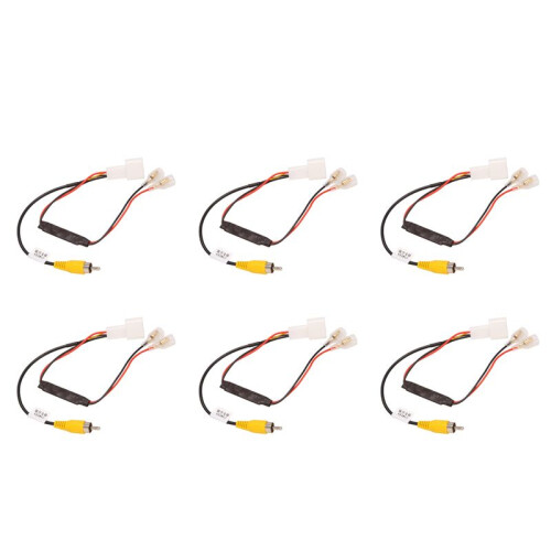 6X 4 Pin Car Reverse Camera Retention Wiring Harness Cable Plug Adapter Connector Fit for