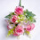 Artificial Rose Stem 34cm – Realistic Plastic Flower, 6 5