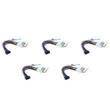 5Pc Car Stereo Radio 16PIN Adaptor Wiring Harness for Lancer-Ex ASX Power Calbe Wire Unit Harness