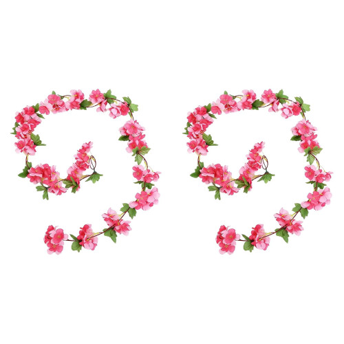 Artificial Cherry Blossom Vine Garland Set – 91 in, 2 Pack 1
