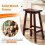 Tabourets de bar à structure en bois, marron (lot de 2) 6