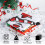 Capas de Almofada de Natal 22x22 Conjunto de 4 Vermelhas e Pretas com Boneco de Neve 4