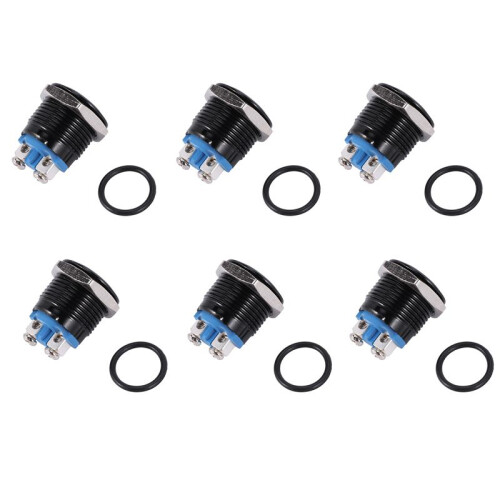 6X Horn  Horn Button Push Button  for Car 16mm 12V