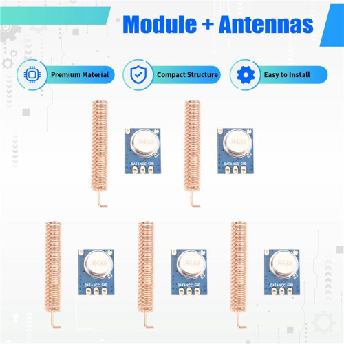 5PCS STX882-433 Low Cost Wireless Transmitter Module for ASK Small Range RF in 433MHz TX Module 1