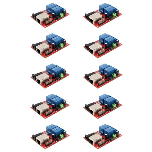 10X LAN Ethernet 2-Way Relay Board Delay  TCP/UDP Controller Module WEB Server
