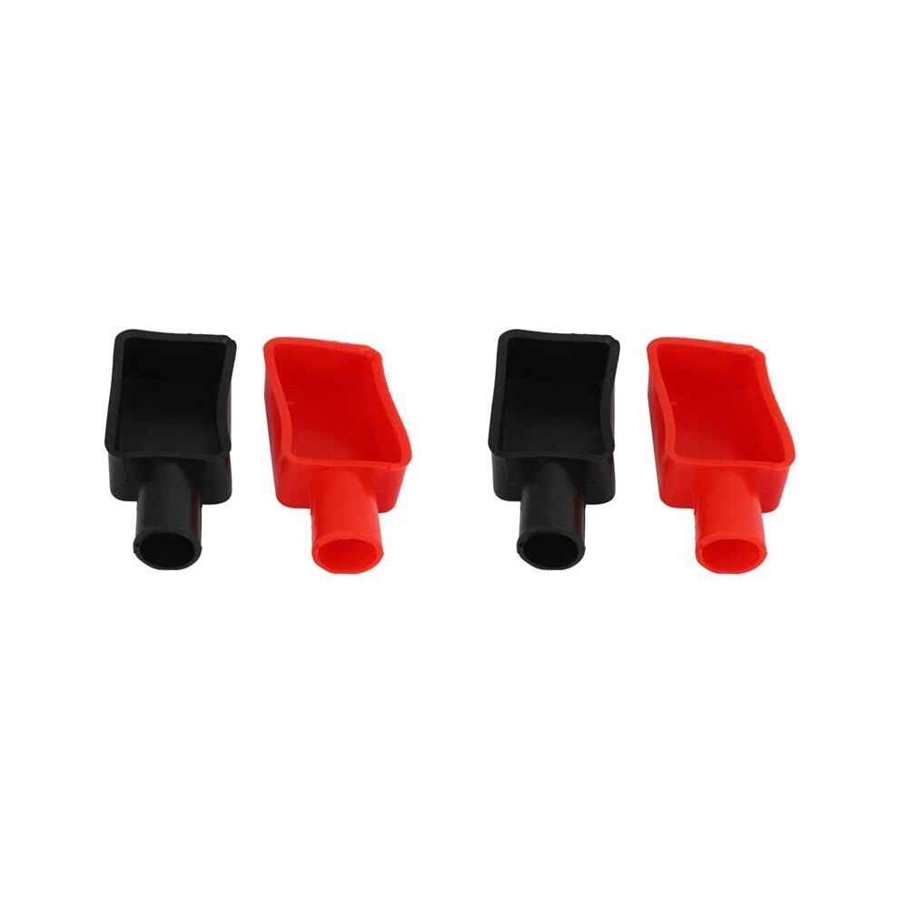 4 Pcs Car Battery Positive And Negative Protective Covers, Rubber Sleeves, Battery Terminal Protection Sleeves 6031577695393
