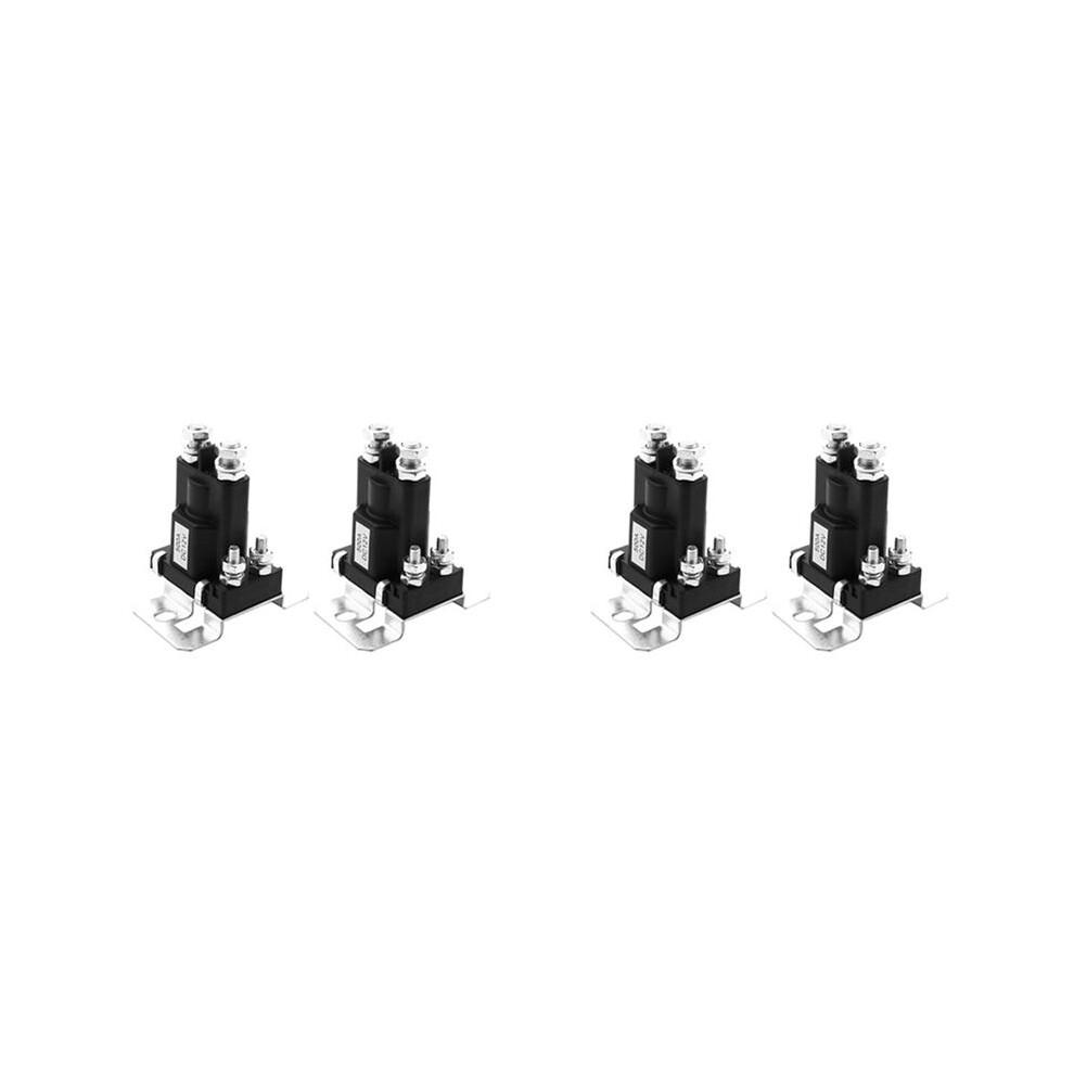 4Pcs 4 Terminal 12V 500A Car Start Relay Dual Battery Isolator Automobile Start Solenoid Relay Car /Off Power 4711947123788