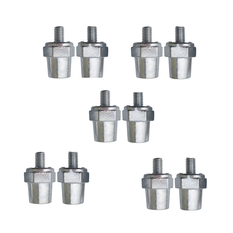 5 Pair Zinc Alloy Battery Side Terminal Charging Posts Fit 8Mm Positive (+) Or Negative (-) Battery Cable Terminals 6033698400375