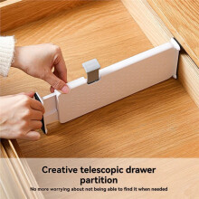 6 Pcs Extendable Drawer Dividers, Freely Combinable Partitions for Bookshelves, Wardrobes, and Kitchens.