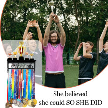 Soporte Personalizado para Medallas con Exhibidor de Nombres para Cintas de Premios - Colgador de Metal Personalizado para Placas de Premios de
