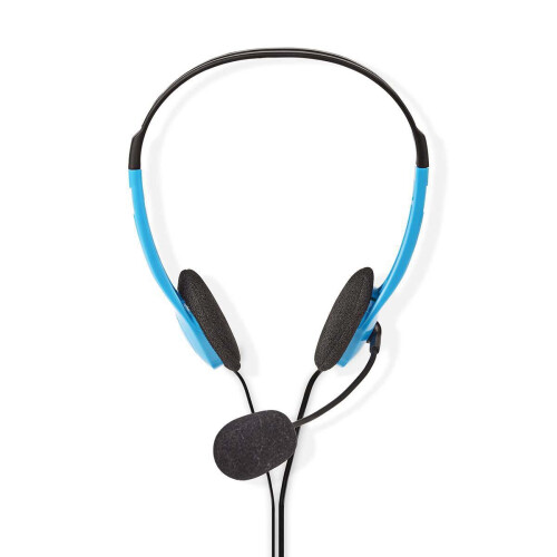Auricolare PC | On-ear | Stereo | 2x 3,5 mm | Microfono pieghevole | Blu