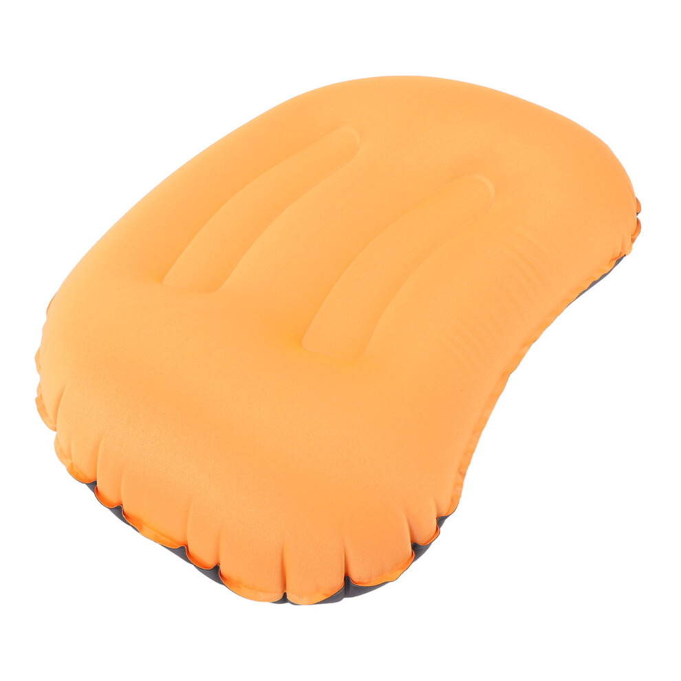 Orange Portable Inflatable Lumbar Pillow For Travel, Foldable,
