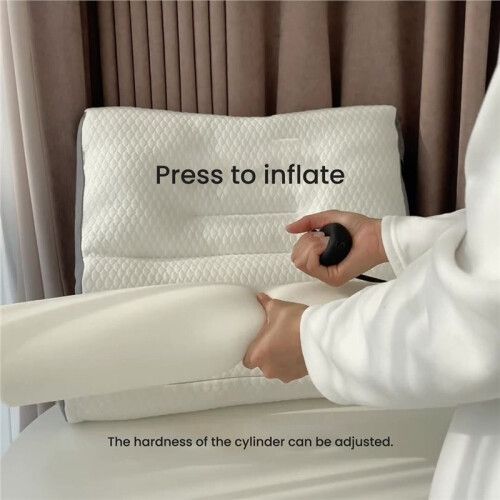 Inflatable Traction Cervical Pillow with Adjustable Cylindrical Firmness, Cervical Traction Pillow Core. 2