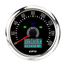 85MM GPS Speedometer with GPS Antenna 7Colors Backlight Digital LED Odometer Gauge for 12V24V Car Boat Marine 0-160MPH,A