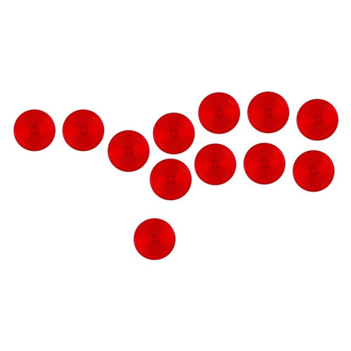 12PCS Hitbox Button Caps Replacement for Arcade Controller Hitbox Controller Mechanical Button DIY Accessories Red 1