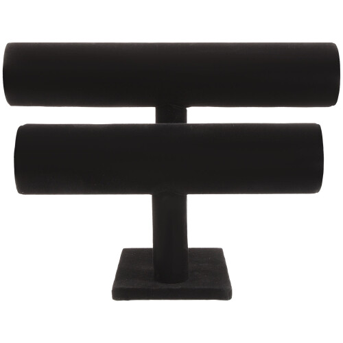 Black Velvet Bracelet Display Stand 2-Tier 2