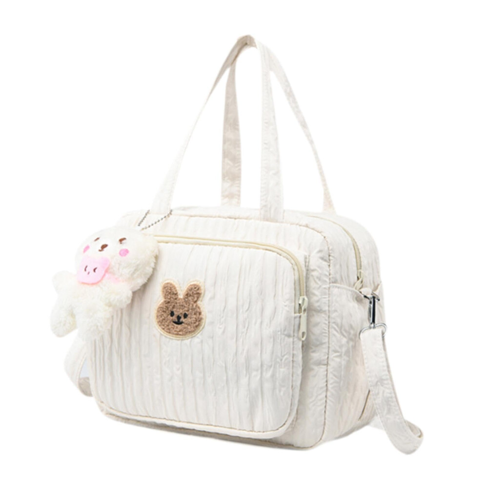 Diaper Tote Bag For Moms On The Go White, Stylish Tote, Baby Essentials Organizer