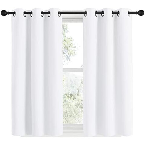 Blackout Curtains with Silver Grommets 2 Panels 34x60 in 1