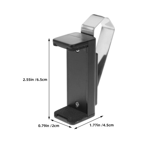 Clip per visiera parasole per auto, in plastica nera, 4 pezzi 1