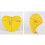 Cuscino di supporto per il collo, colore giallo, a forma di cuore e U. 2