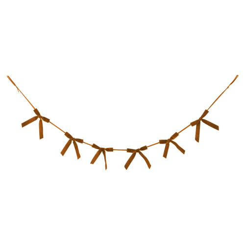 Velvet Bow Garland 70.87in Polyester Multi-Colour 1
