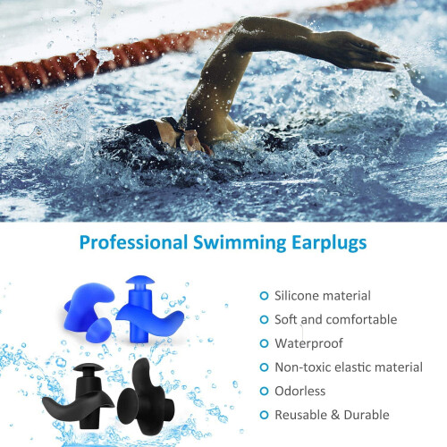 Feiona swimming earplugs silicone reusable 1 pair 1