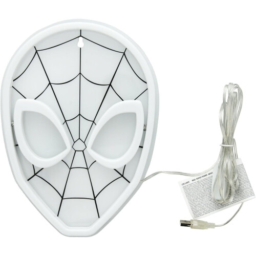 Φωτιστικό LED νέον τοίχου Spiderman (1 τεμ.) – Εμβληματικό σχήμα μάσκας με τροφοδοσία USB 1