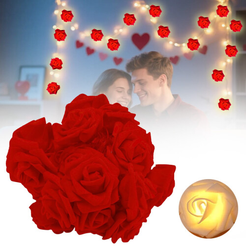 LED Rose String Lights, 6m 40-LED, USB Powered 2
