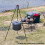 Camping Bonfire Portable Triangle Support Camping Bonfire Frame Picnic Campfire Cooking Pot Hanging Chain Support Rack 3