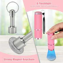 Pocket Coin Tester, Coin Testing Kit, Coin Pliers, Hammer, Magnifying Glass, Magnet Keychain,Silicone Cap,Scale Caliper